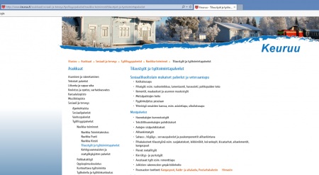 Puuosaston tuotteet: linkit päivitin kaupungin ekstranettiin (eli kotisivuhin)